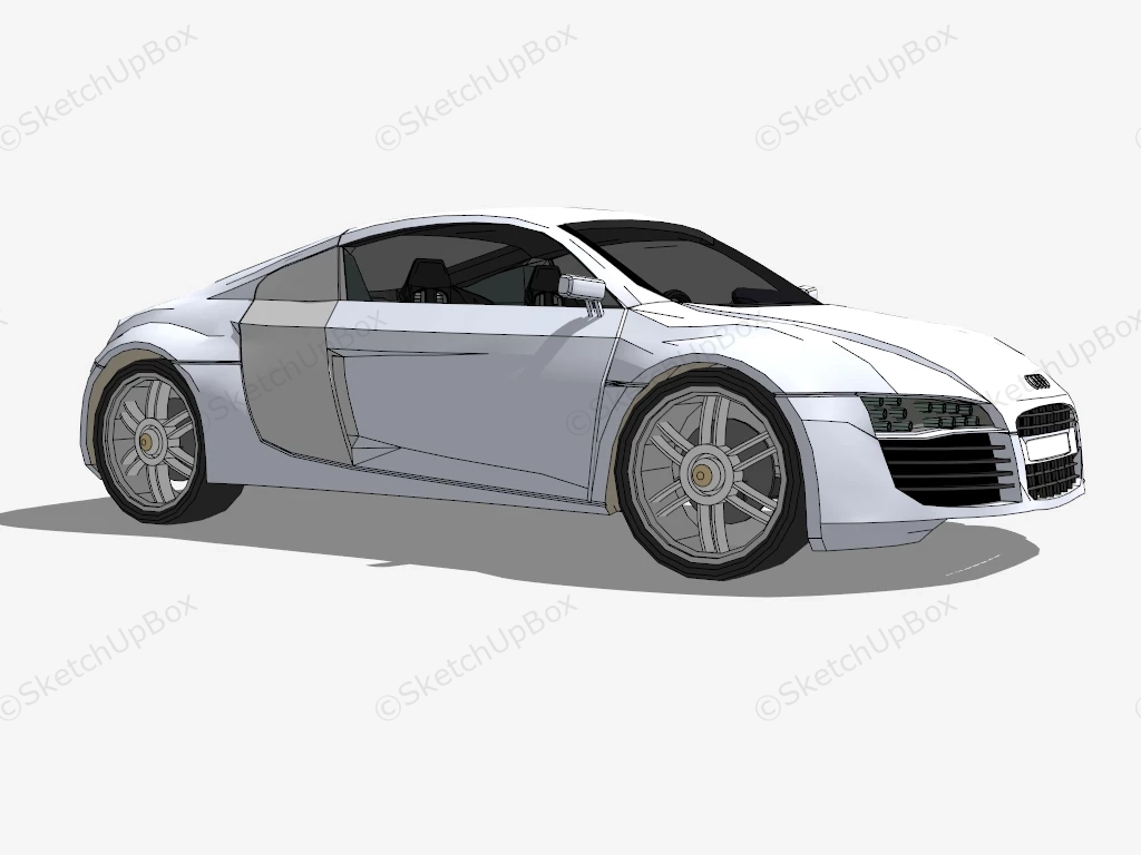 Audi R8 Coupé sketchup model preview - SketchupBox