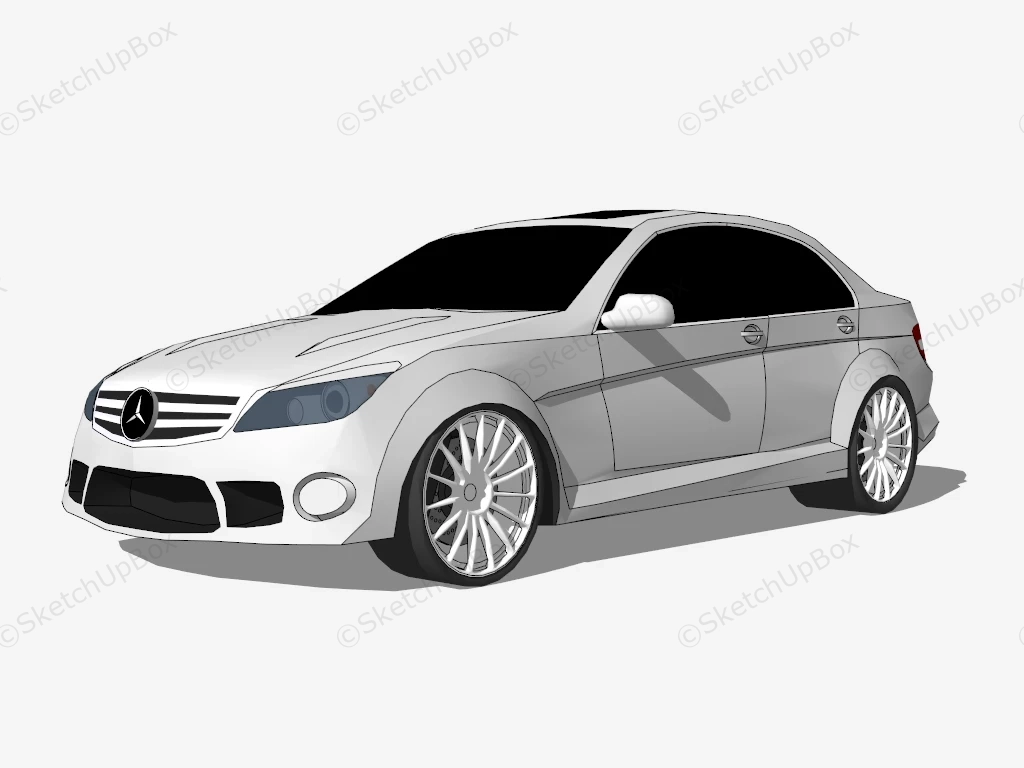 Mercedes Benz C 63 Sedan sketchup model preview - SketchupBox