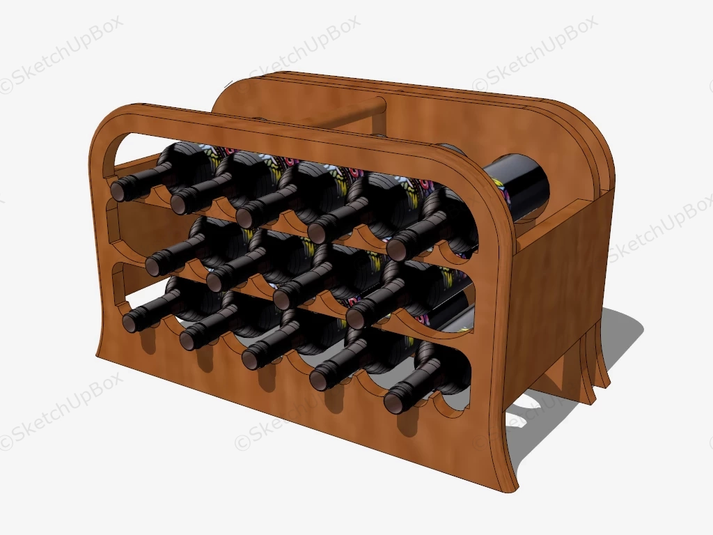 Countertop Wine Rack sketchup model preview - SketchupBox