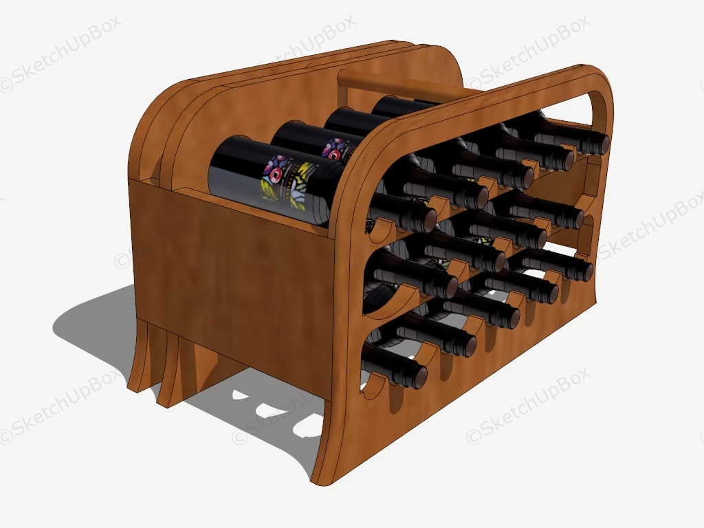 Countertop Wine Rack sketchup model preview - SketchupBox