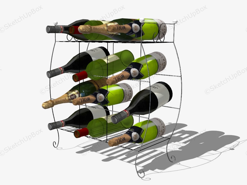 Wire Wine Rack sketchup model preview - SketchupBox