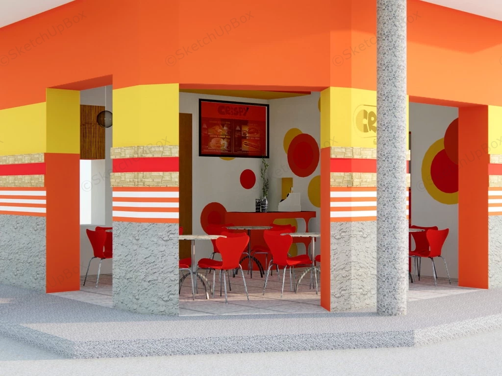 Crispy Fast Food Store sketchup model preview - SketchupBox