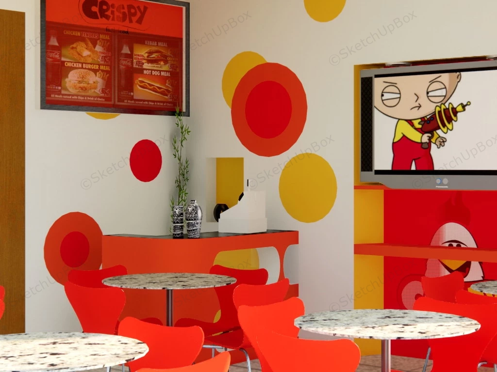 Crispy Fast Food Store sketchup model preview - SketchupBox