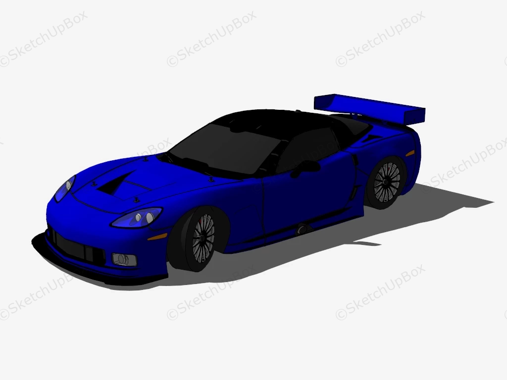 Chevrolet Corvette C6.R sketchup model preview - SketchupBox