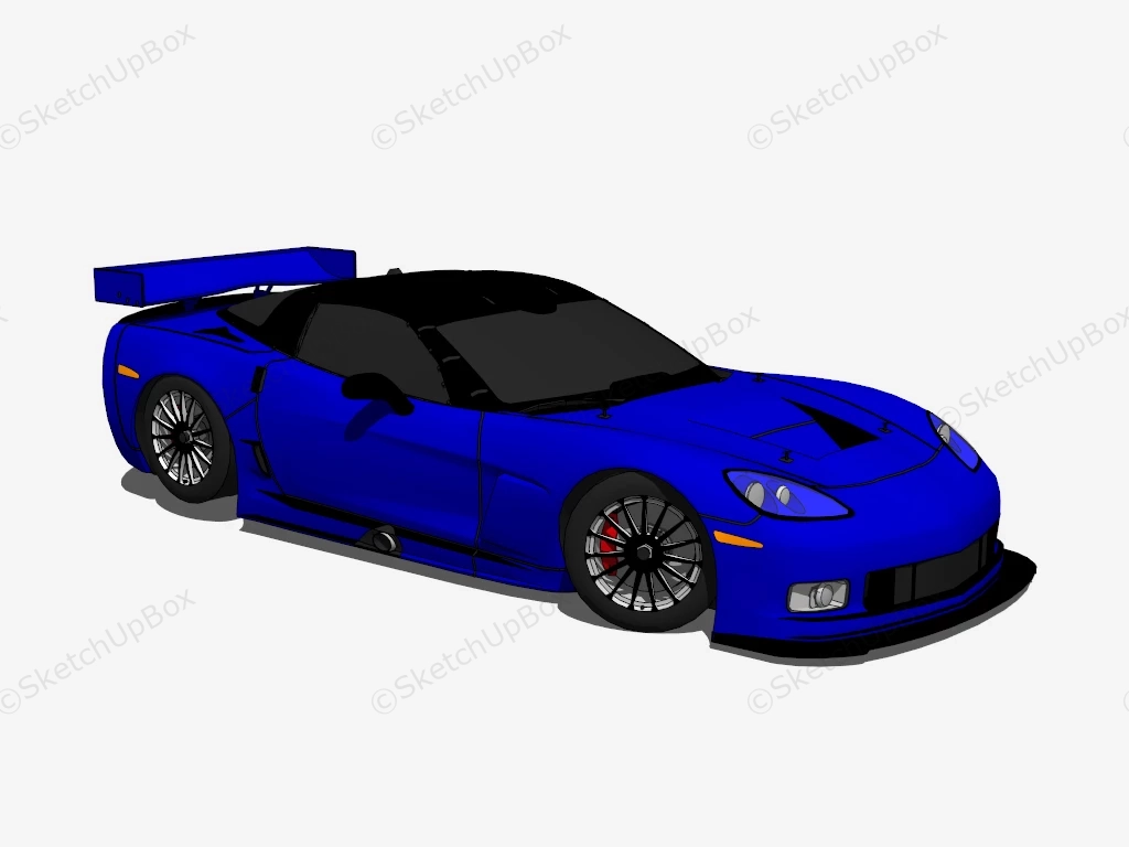 Chevrolet Corvette C6.R sketchup model preview - SketchupBox