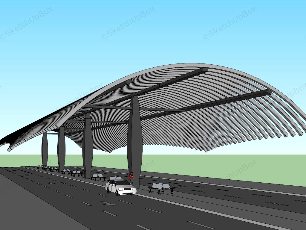 Taxi Stand sketchup model preview - SketchupBox