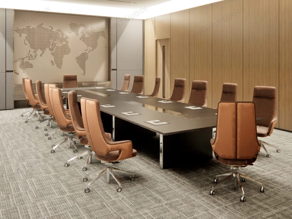 Luxury Conference Room Design sketchup model preview - SketchupBox