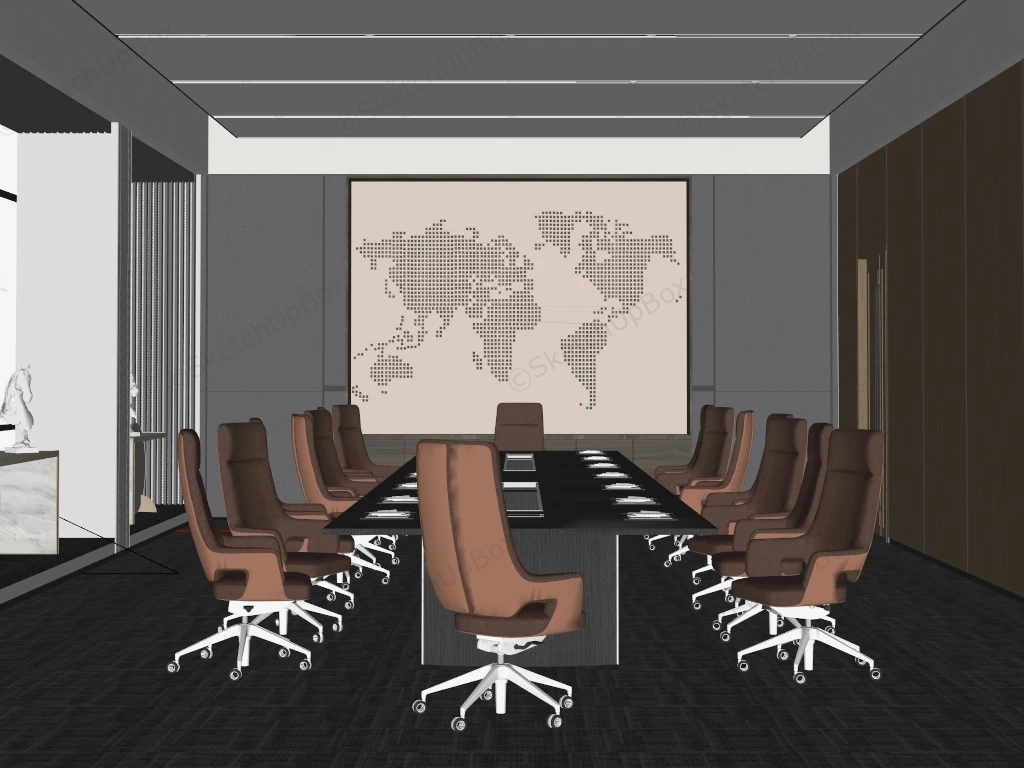 Luxury Conference Room Design sketchup model preview - SketchupBox