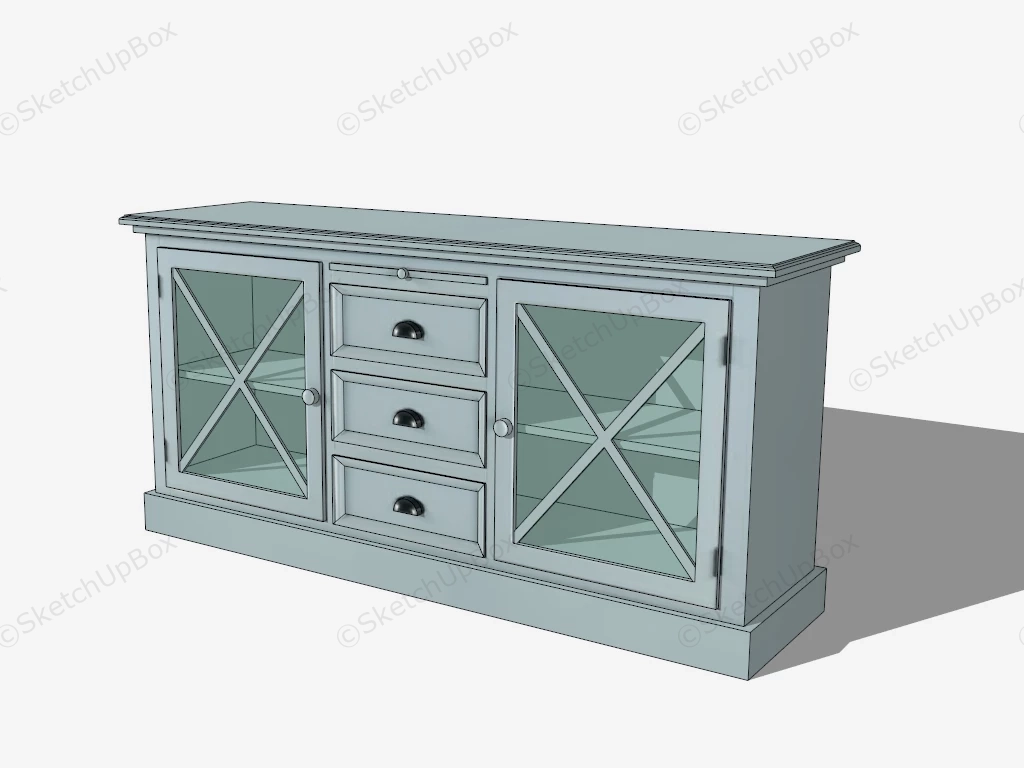 Small Buffet Sideboard sketchup model preview - SketchupBox