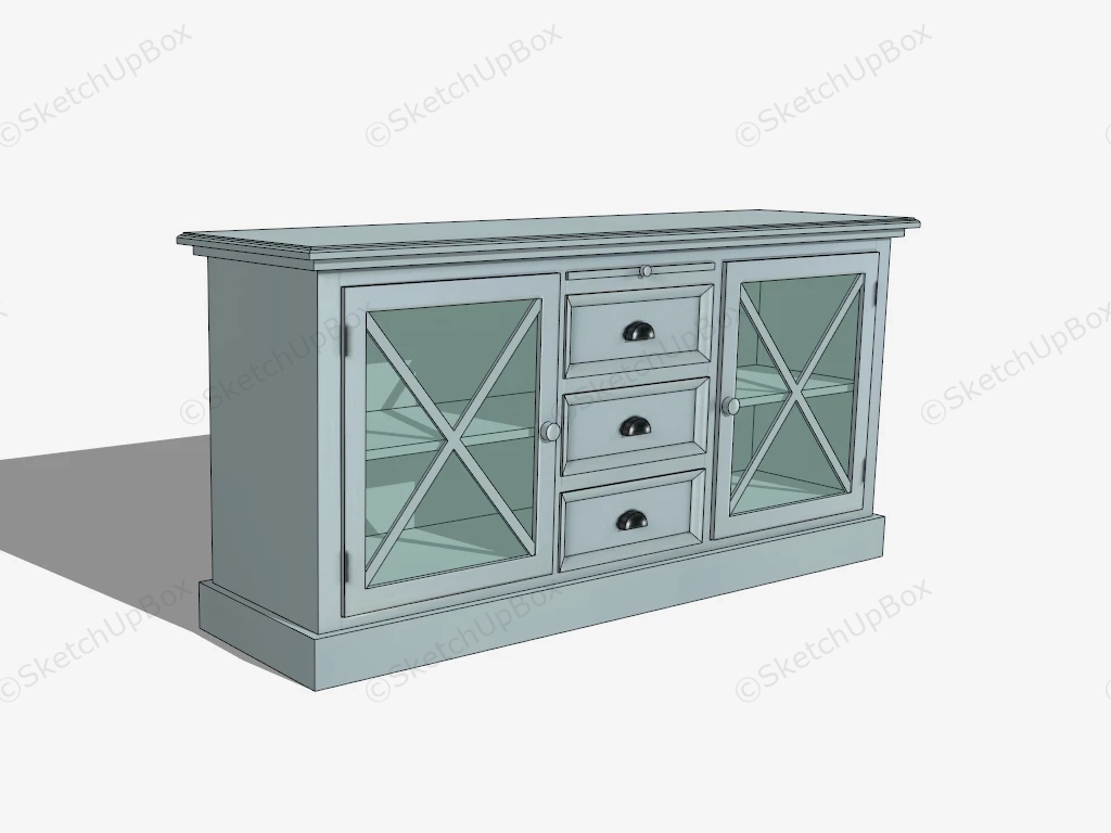 Small Buffet Sideboard sketchup model preview - SketchupBox