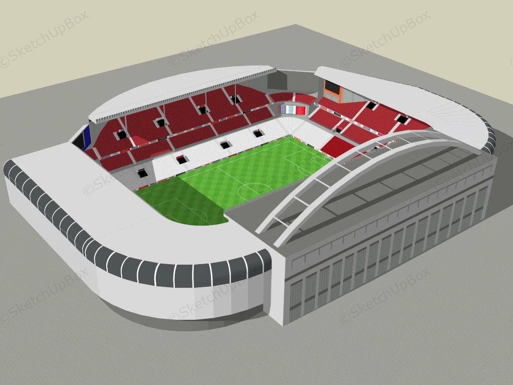 Soccer Stadium sketchup model preview - SketchupBox