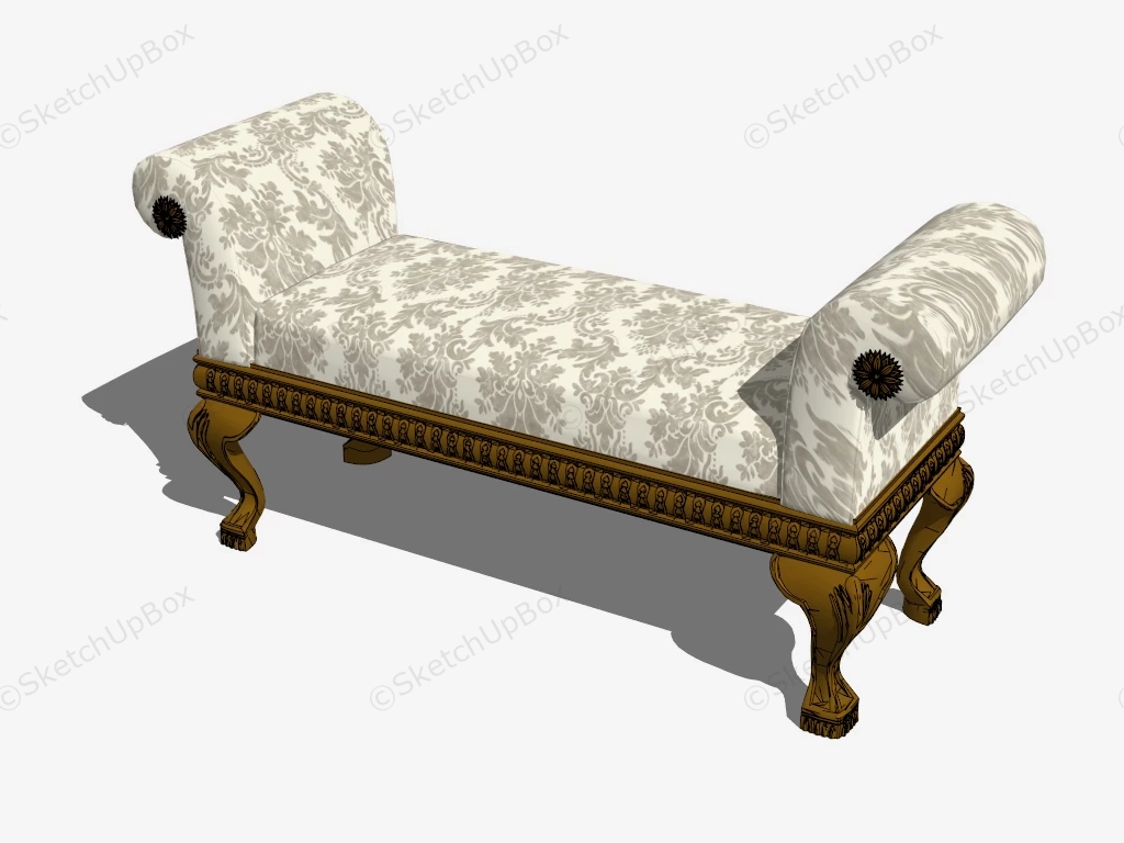 Classic Victorian Style Bench sketchup model preview - SketchupBox