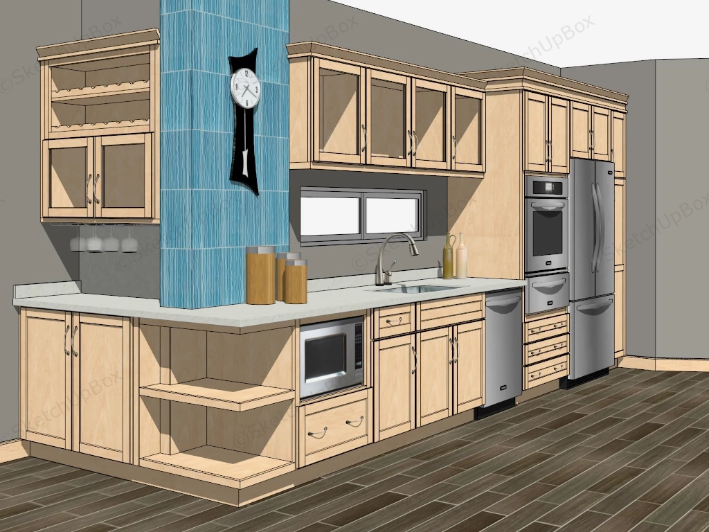 Retro Kitchen Designs sketchup model preview - SketchupBox