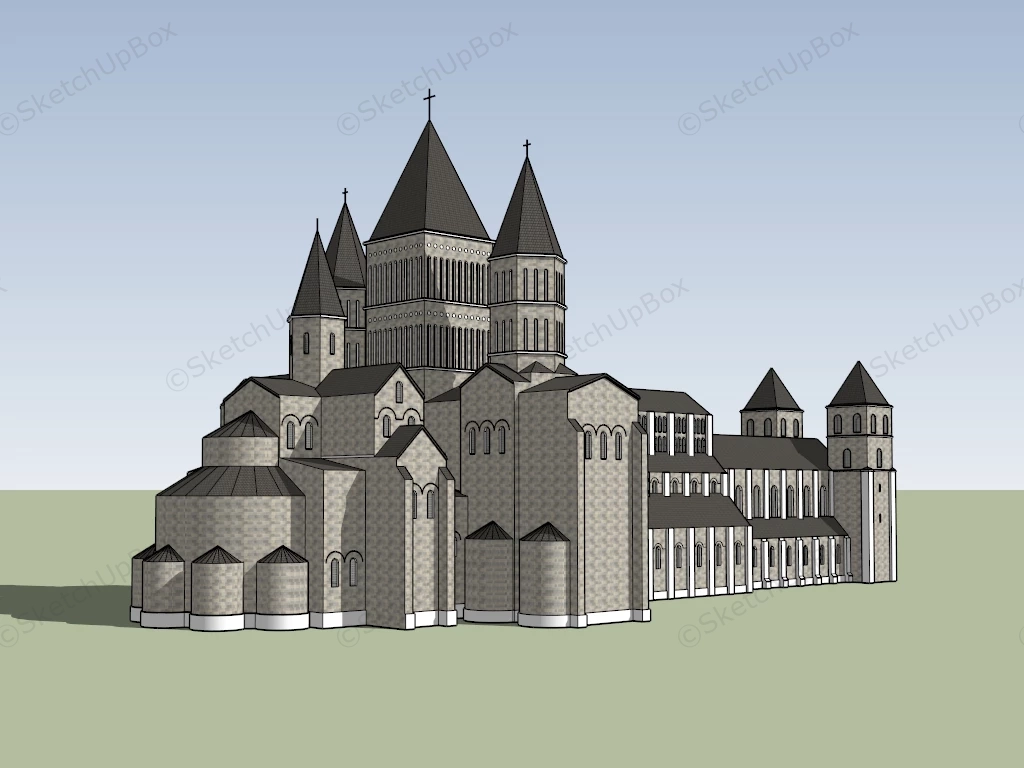 Gothic Period Architecture sketchup model preview - SketchupBox