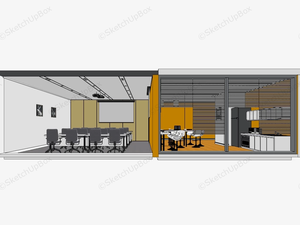 Small Office Training Room sketchup model preview - SketchupBox