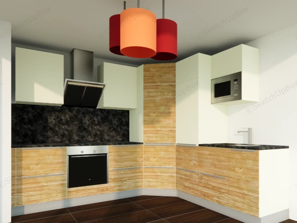 Corner Kitchen Cabinet Ideas sketchup model preview - SketchupBox