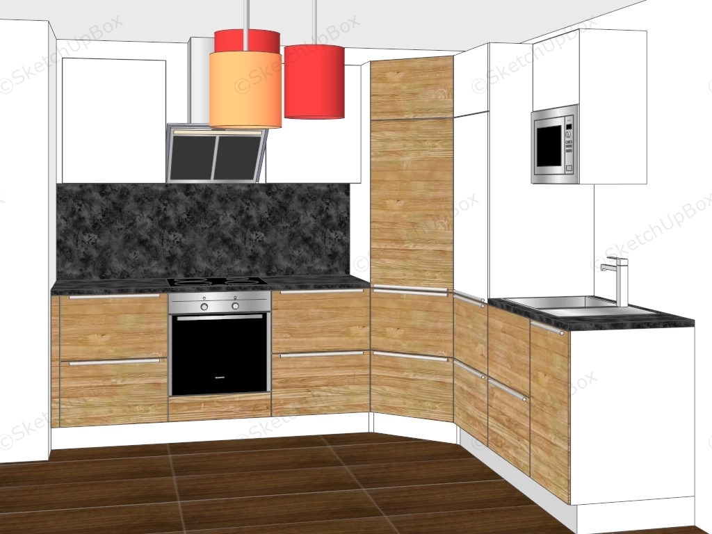 Corner Kitchen Cabinet Ideas sketchup model preview - SketchupBox