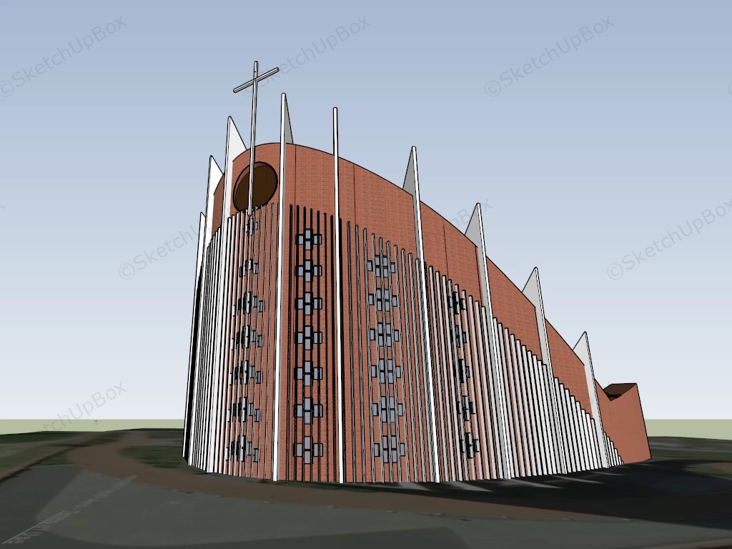 Catholic Church sketchup model preview - SketchupBox