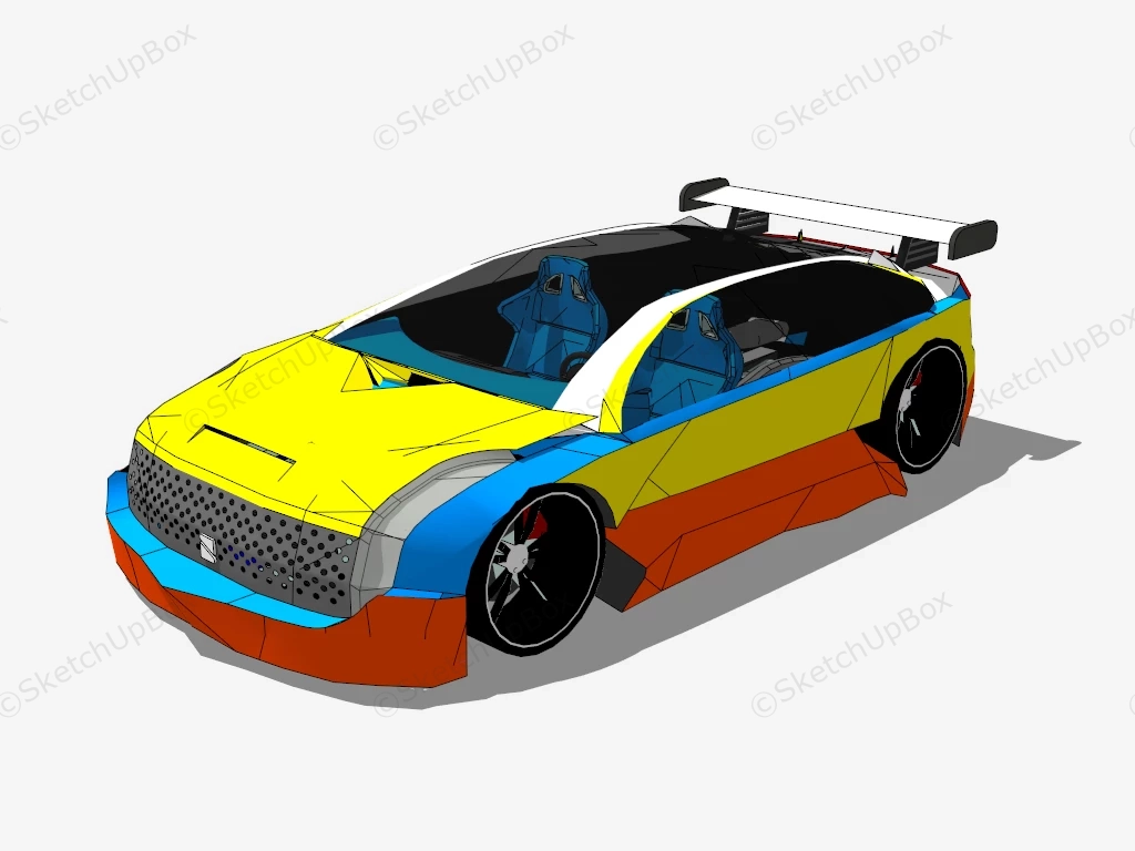 Kids Toy Car sketchup model preview - SketchupBox