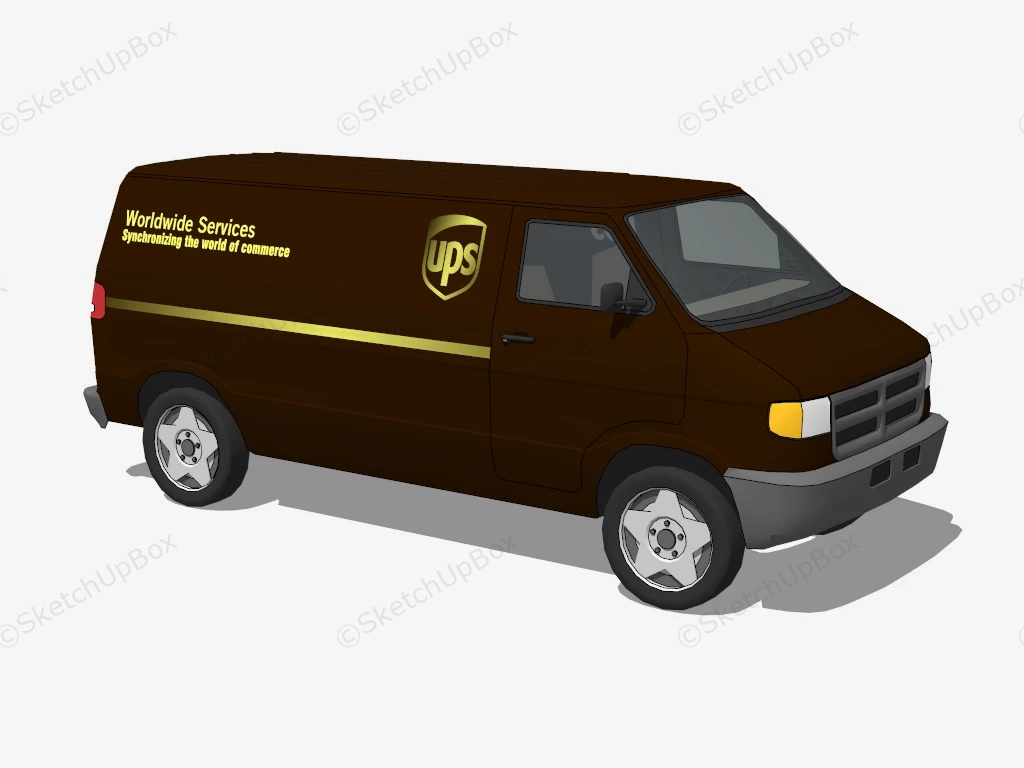 UPS Dodge Ram Promaster sketchup model preview - SketchupBox