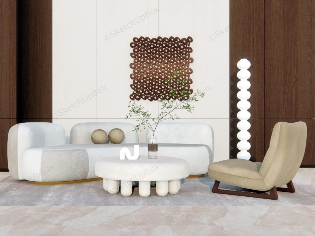 Asian Small Living Room Set sketchup model preview - SketchupBox