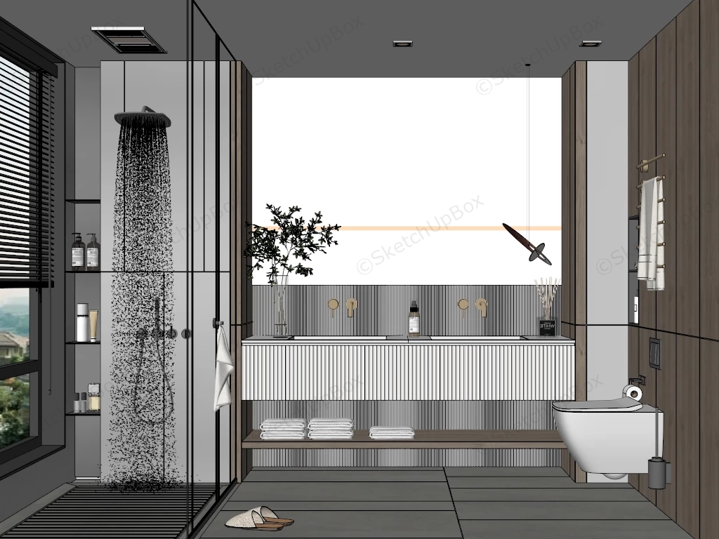 Master Bathroom Design Ideas sketchup model preview - SketchupBox