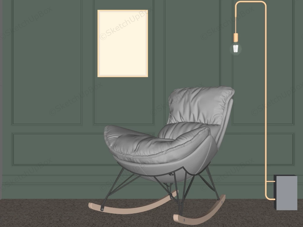 Upholstered Rocking Chair sketchup model preview - SketchupBox