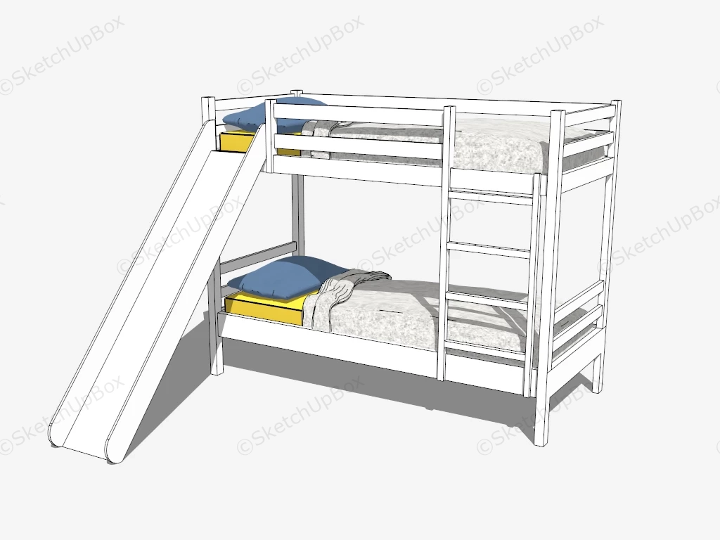 Bunk Bed With Slide sketchup model preview - SketchupBox