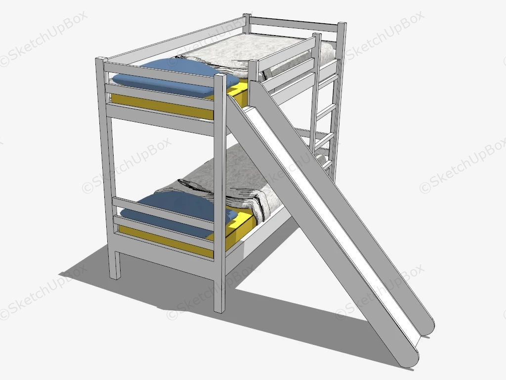 Bunk Bed With Slide sketchup model preview - SketchupBox