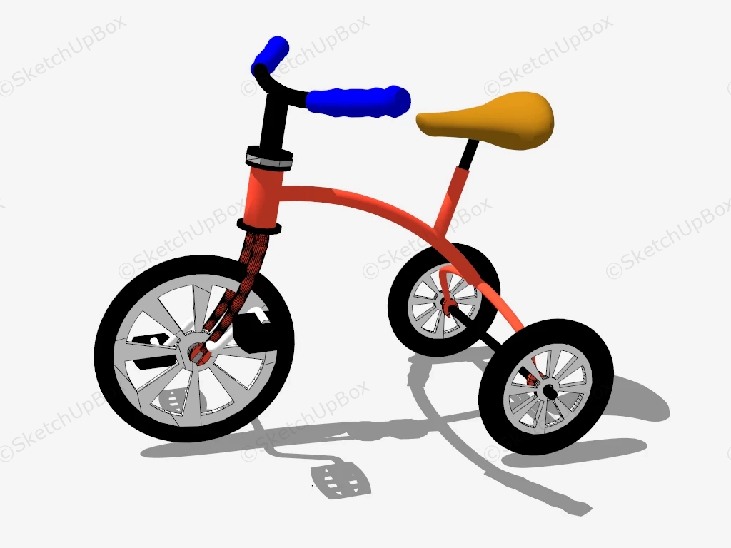 Toddler Trike sketchup model preview - SketchupBox