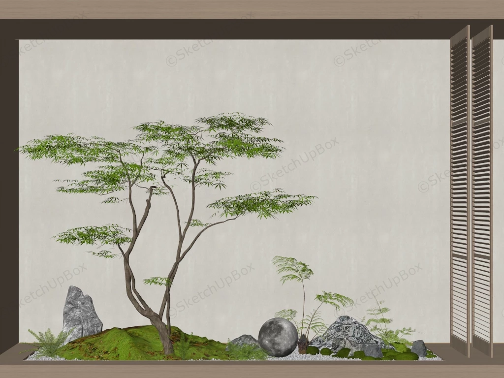 Beautiful Indoor Zen Garden Ideas sketchup model preview - SketchupBox