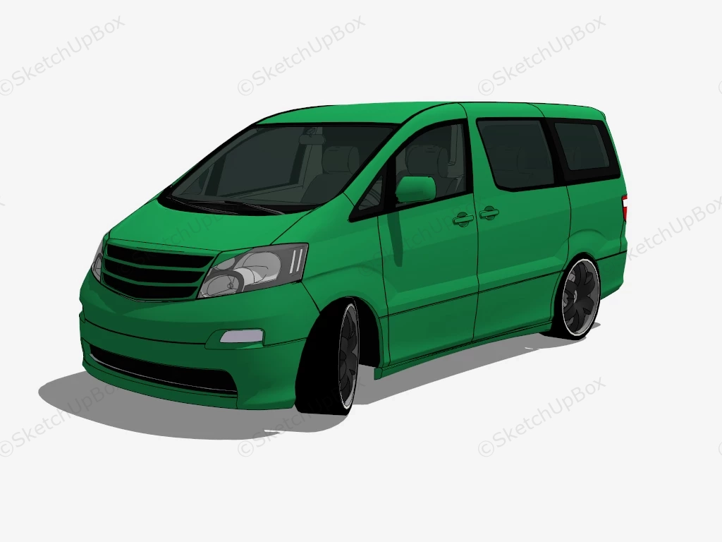 Toyota Alphard Minivan sketchup model preview - SketchupBox