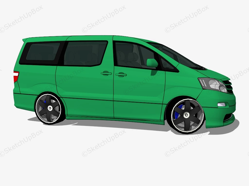 Toyota Alphard Minivan sketchup model preview - SketchupBox