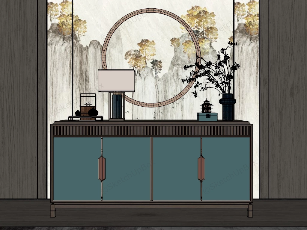 Entryway Accent Wall Design Ideas sketchup model preview - SketchupBox