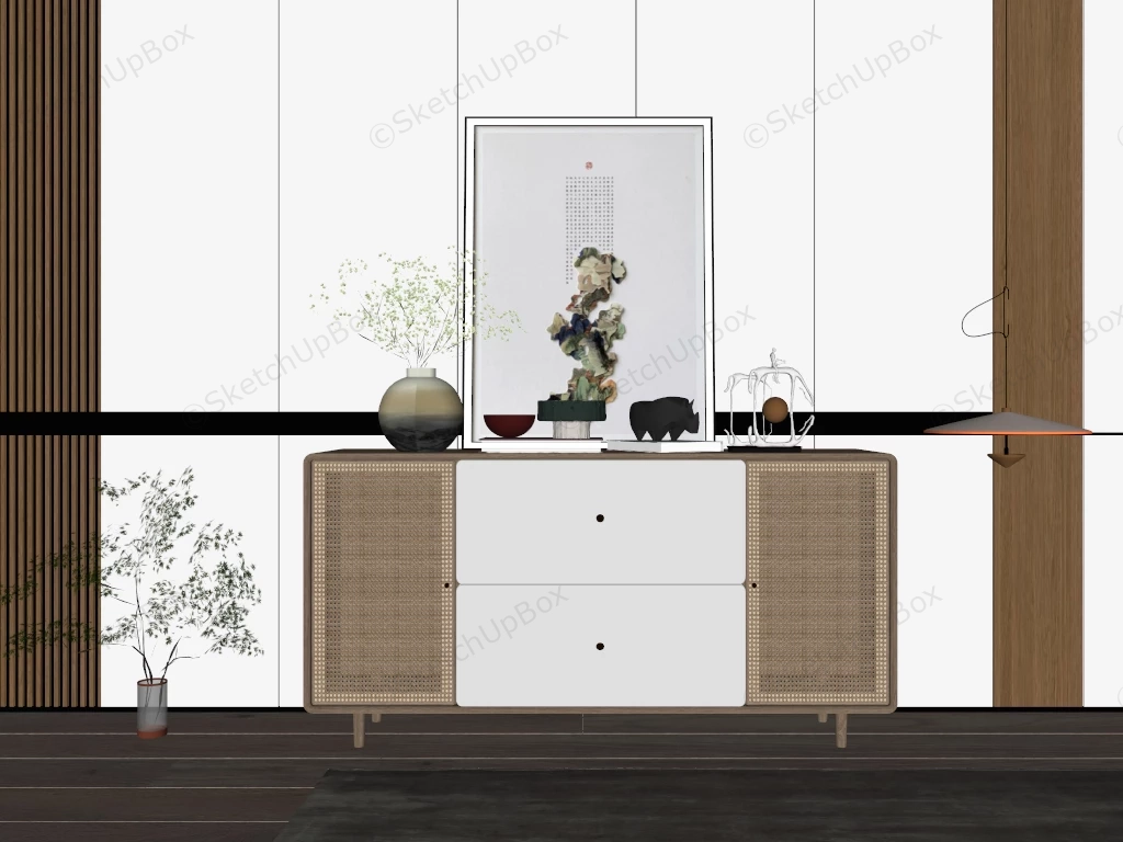 Decorative Sideboard Buffet Cabinet sketchup model preview - SketchupBox