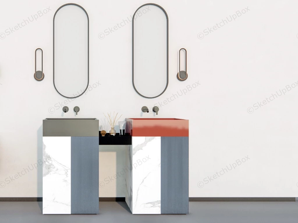 Bathroom Vanity Ideas Collection sketchup model preview - SketchupBox