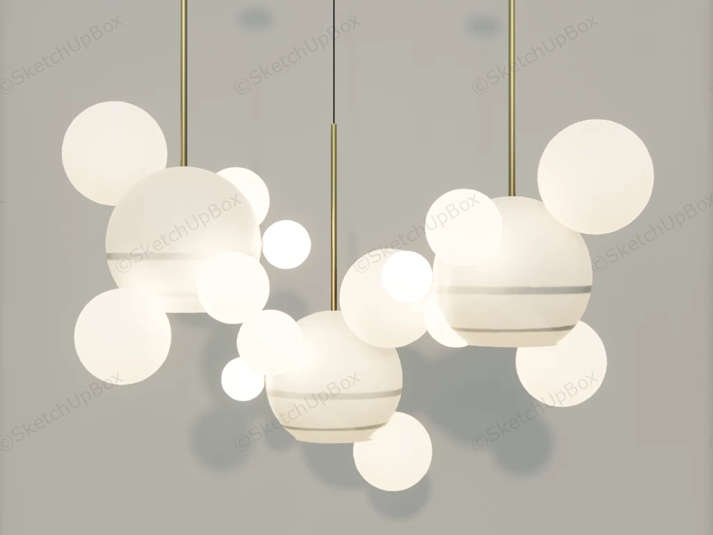 Globe Chandelier sketchup model preview - SketchupBox