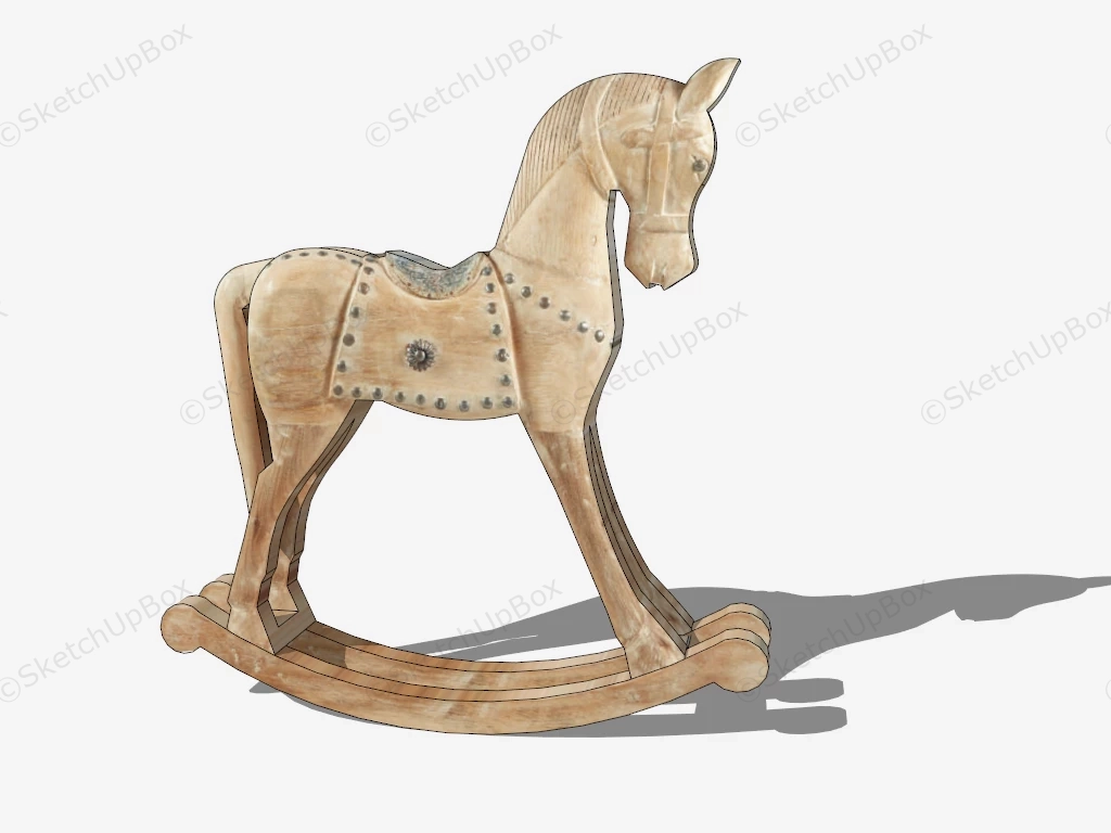 Wooden Rocking Horse sketchup model preview - SketchupBox