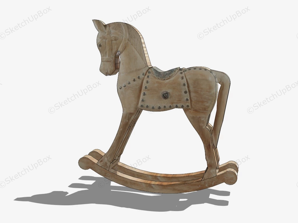 Wooden Rocking Horse sketchup model preview - SketchupBox