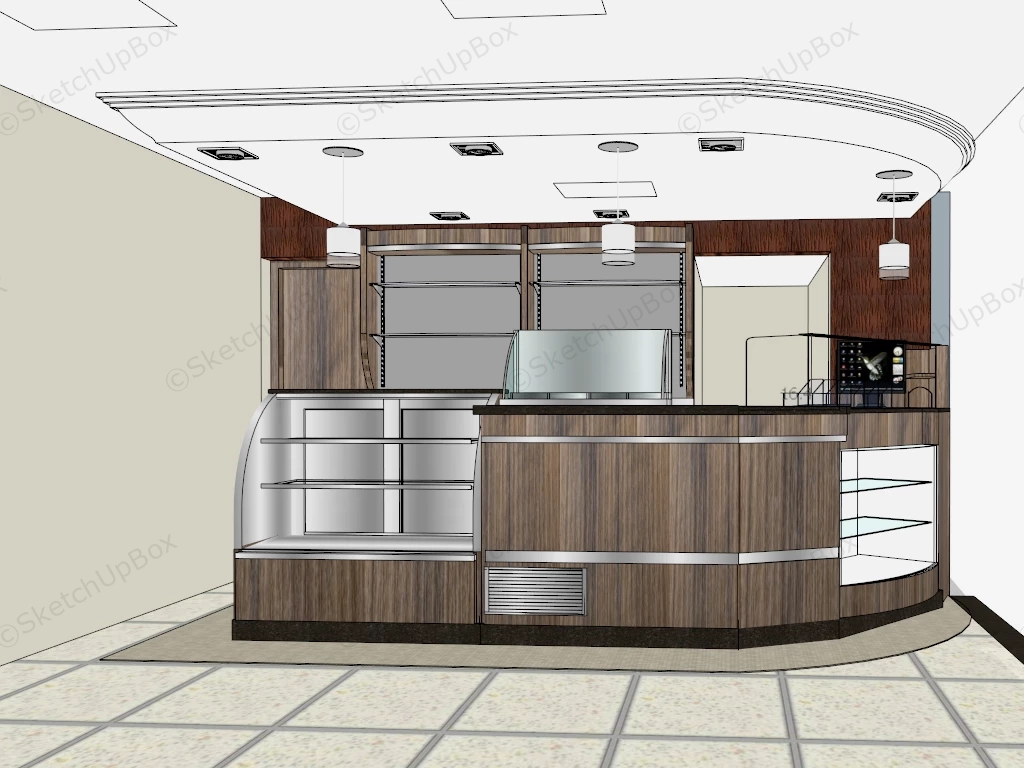 Bakery Counter Design sketchup model preview - SketchupBox