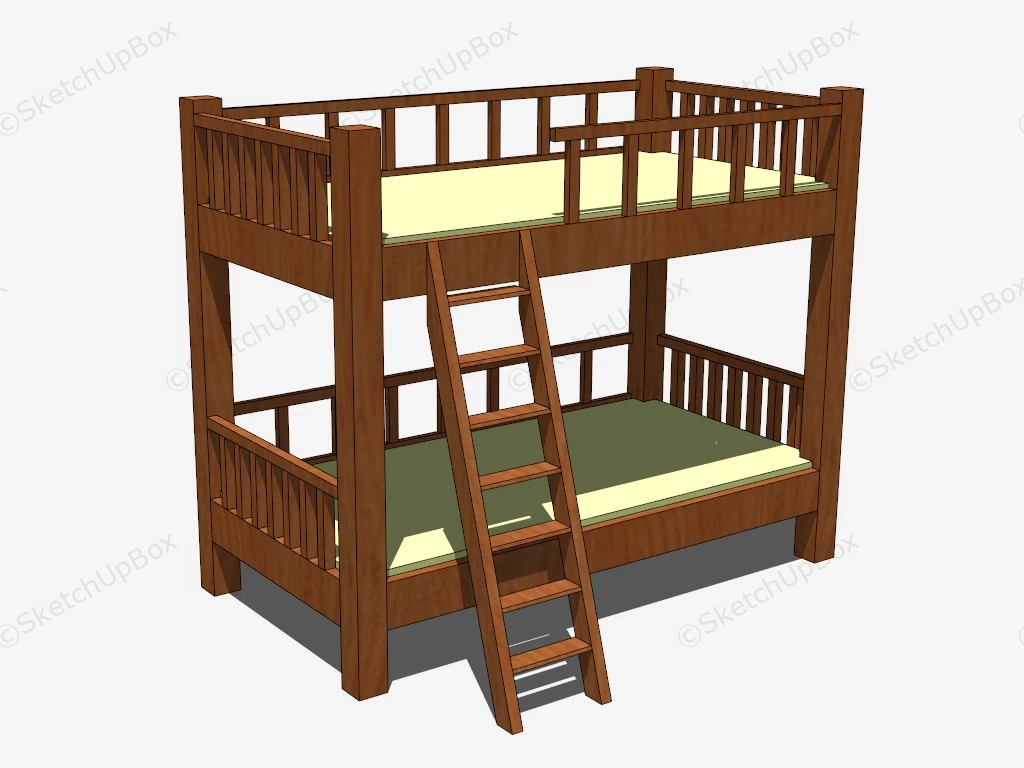 Kids Bunk Bed sketchup model preview - SketchupBox