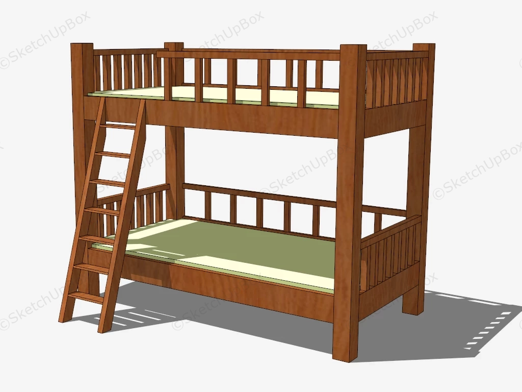 Kids Bunk Bed sketchup model preview - SketchupBox