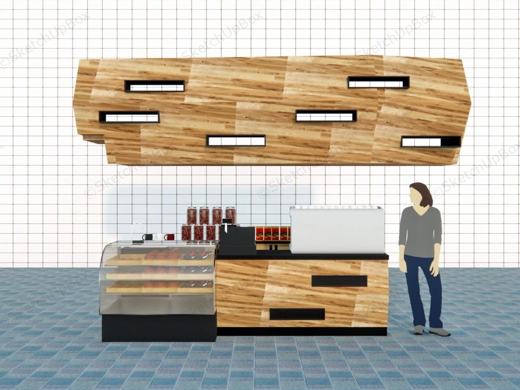 Rustic Bakery Counter Ideas sketchup model preview - SketchupBox