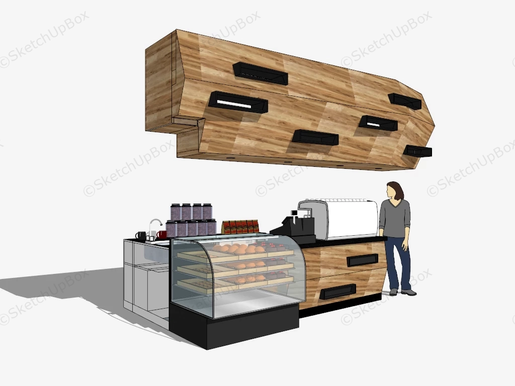 Rustic Bakery Counter Ideas sketchup model preview - SketchupBox