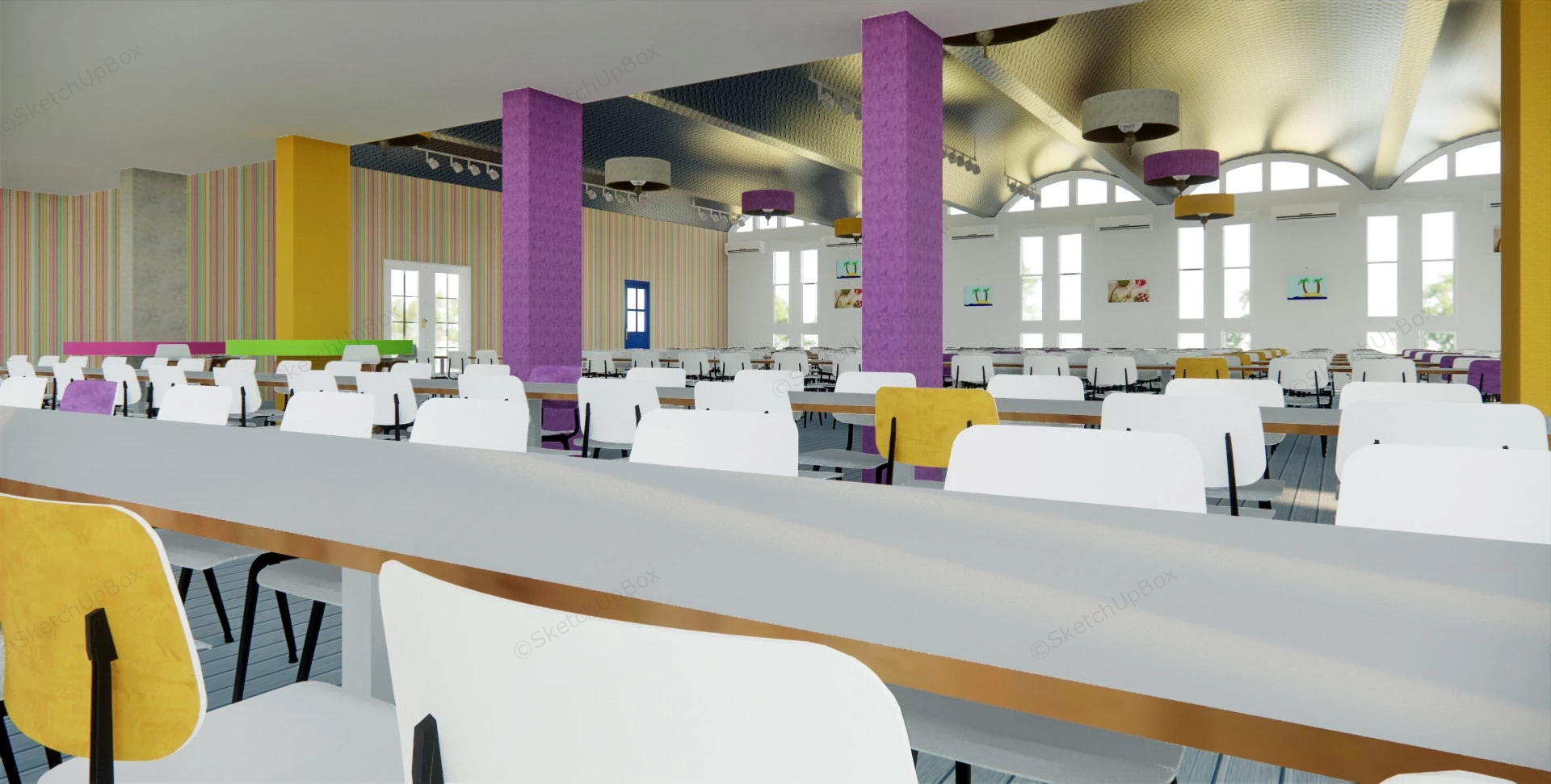 University Dining Hall sketchup model preview - SketchupBox