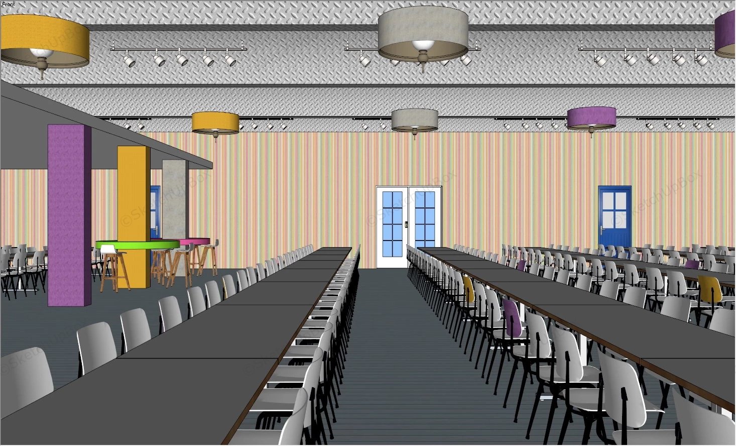 University Dining Hall sketchup model preview - SketchupBox