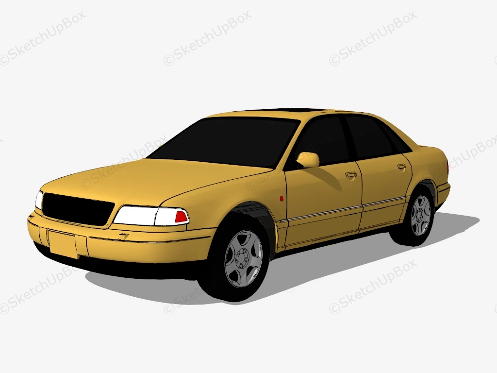 Audi A8 V8 sketchup model preview - SketchupBox