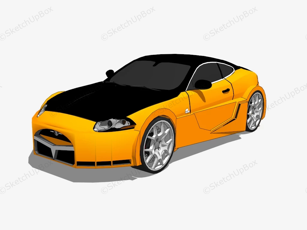 Jaguar XK Coupe sketchup model preview - SketchupBox