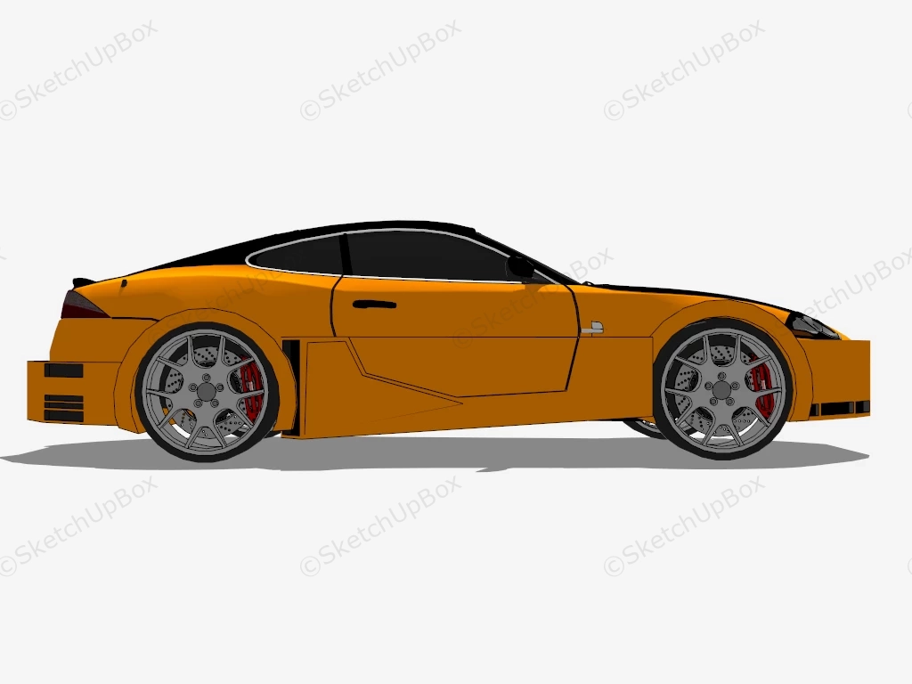 Jaguar XK Coupe sketchup model preview - SketchupBox