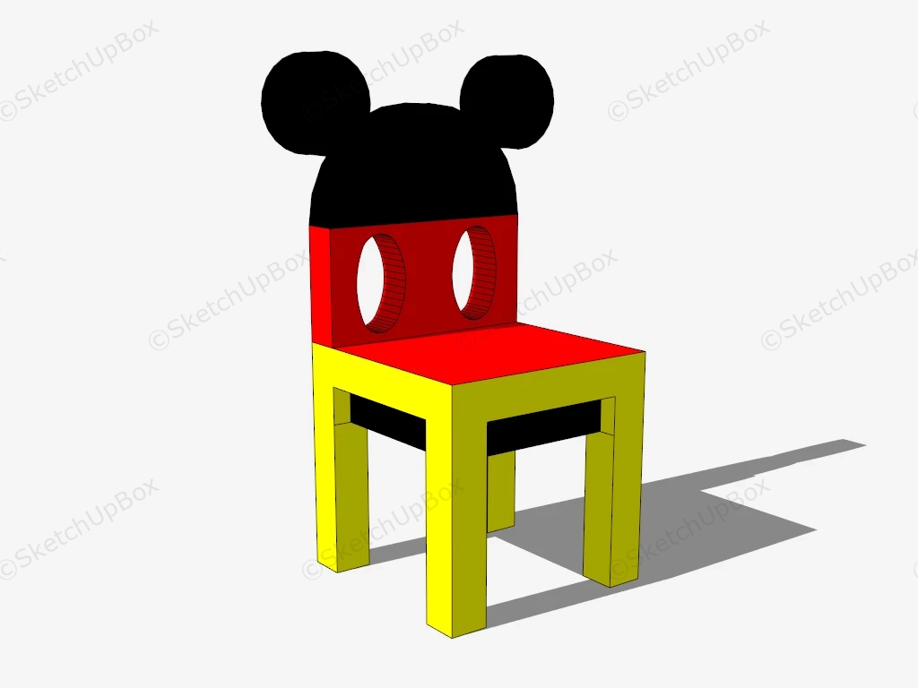 Kids Bear Chair sketchup model preview - SketchupBox